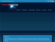 Tablet Screenshot of evolveexercise.com
